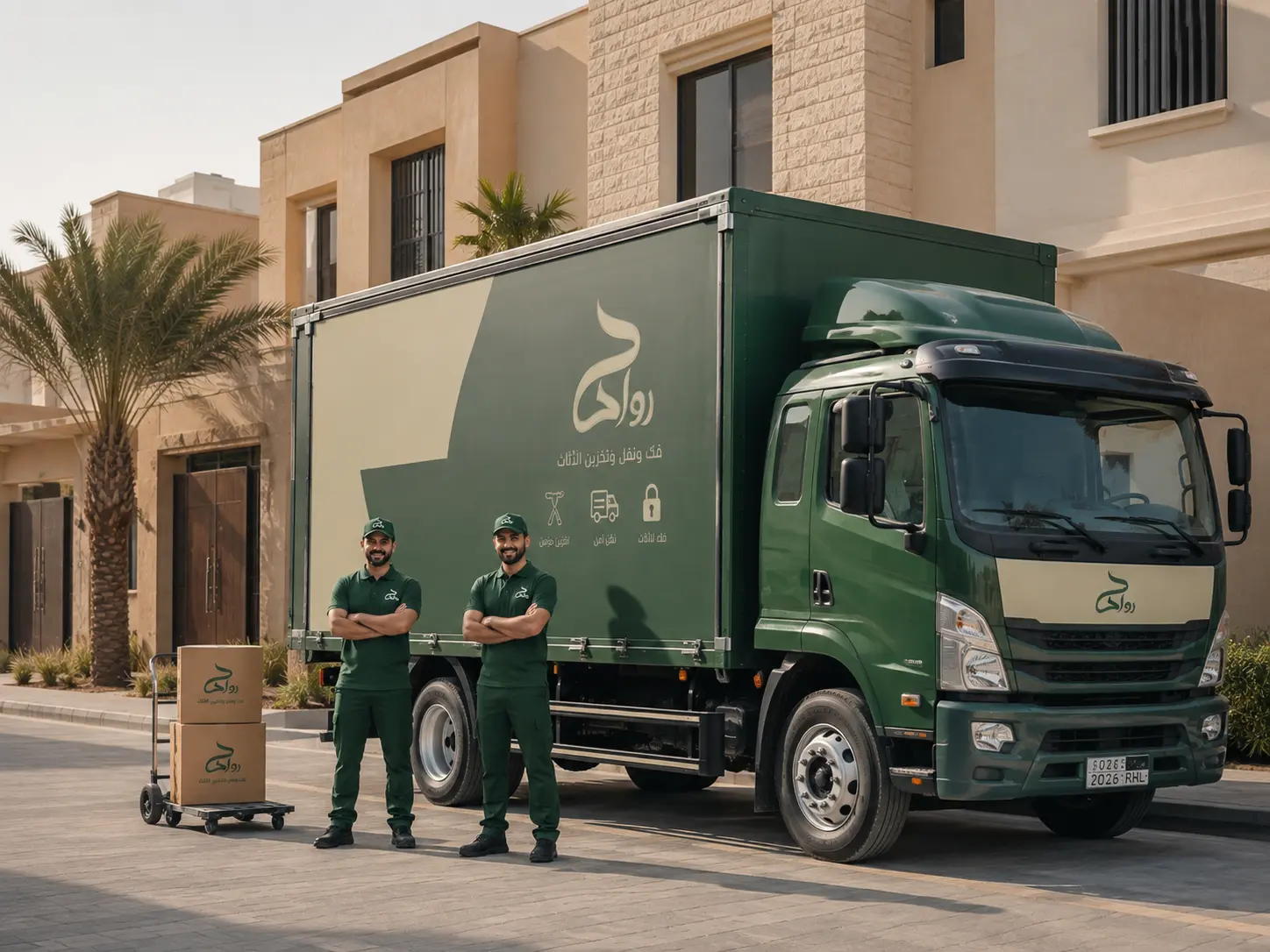 شاحنة دينا مغلقة لنقل العفش والأثاث بين مدن المملكة العربية السعودية شركة رواحل